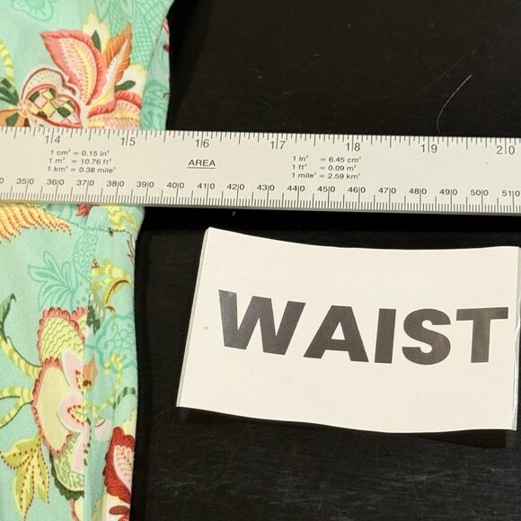 Sunday Mi Amor Womens Small Green Cottage Prairie Romantic Midi Floral Dress - Picture 8 of 9